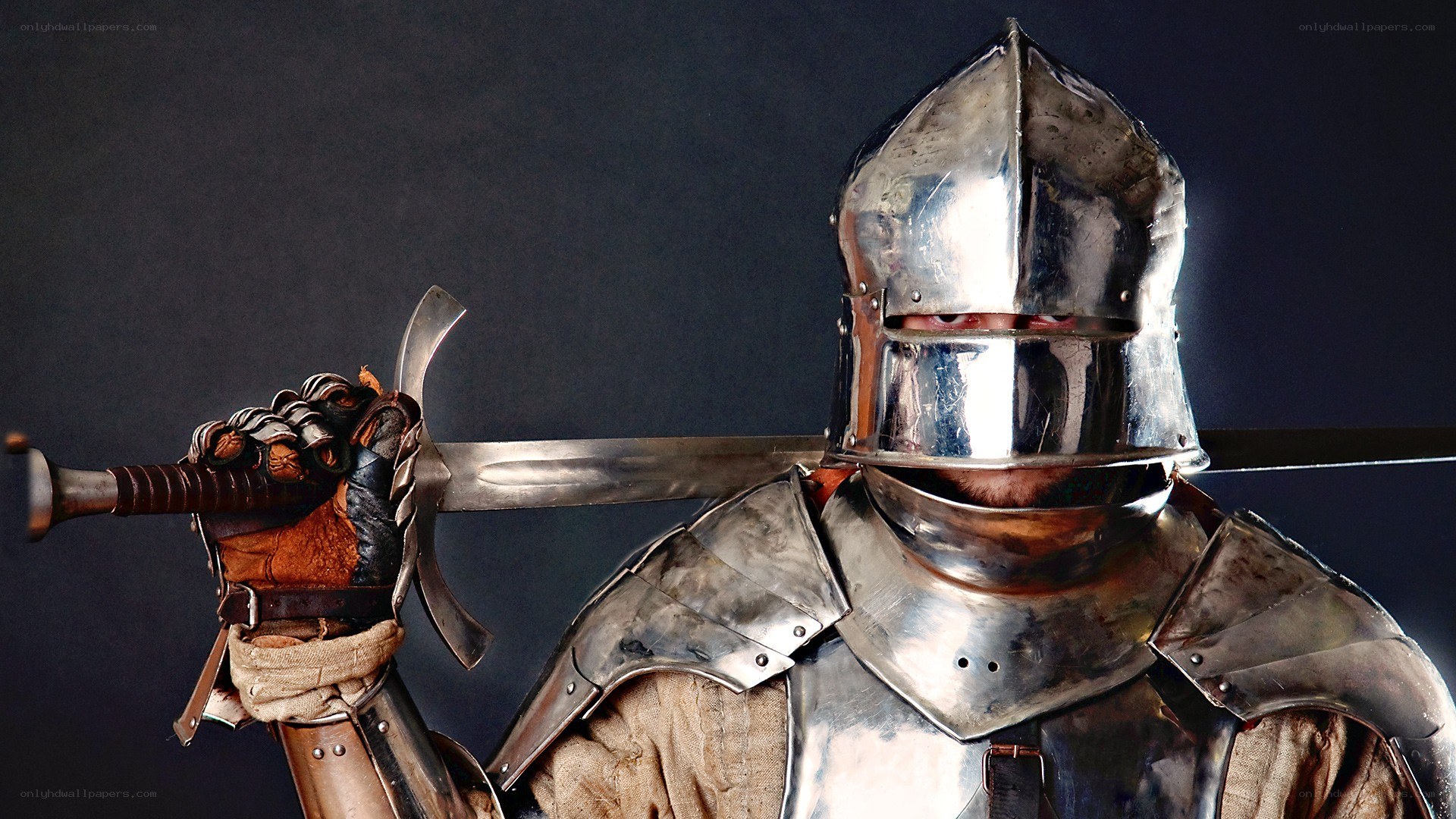Knight in armor with sword