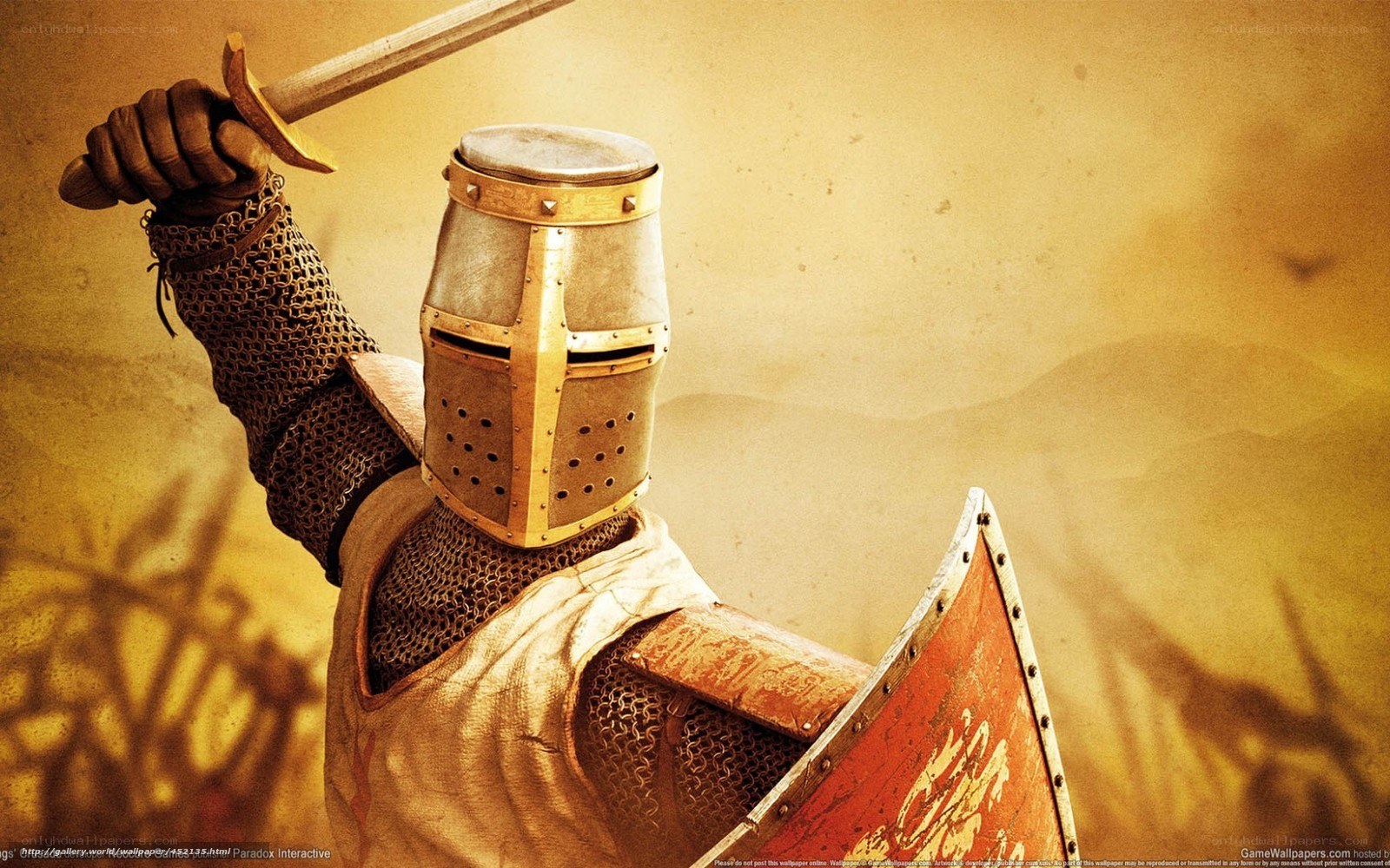 Knight in armor with sword