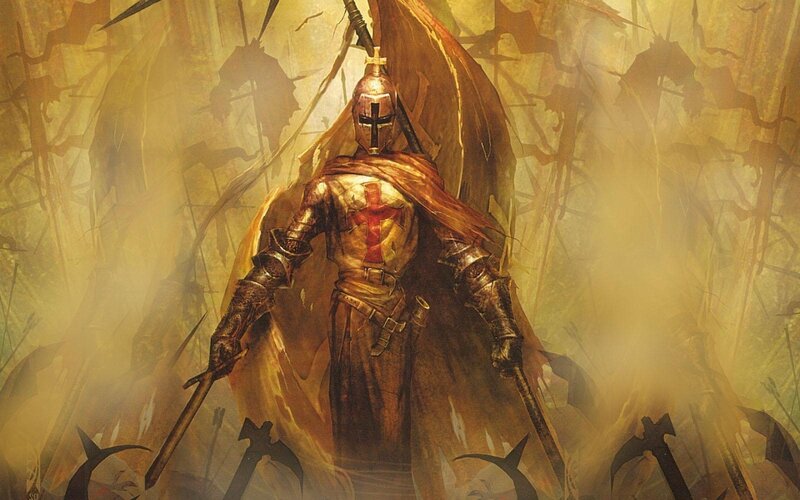Knight in Armor with Sword — Brown