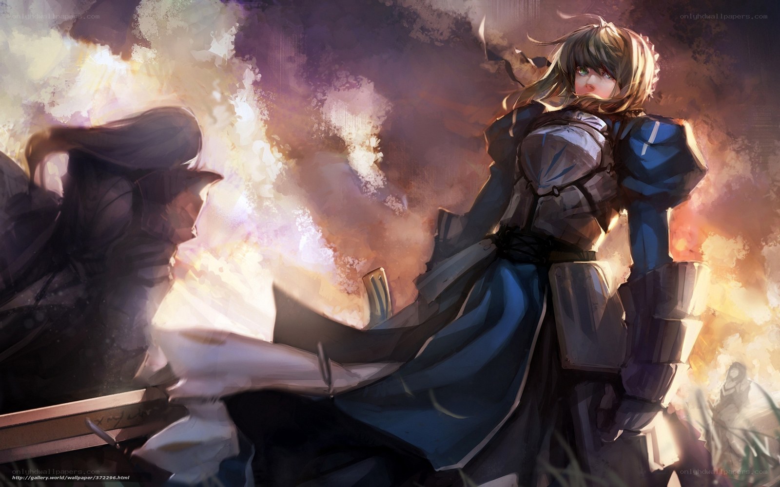 Knight in battle armor