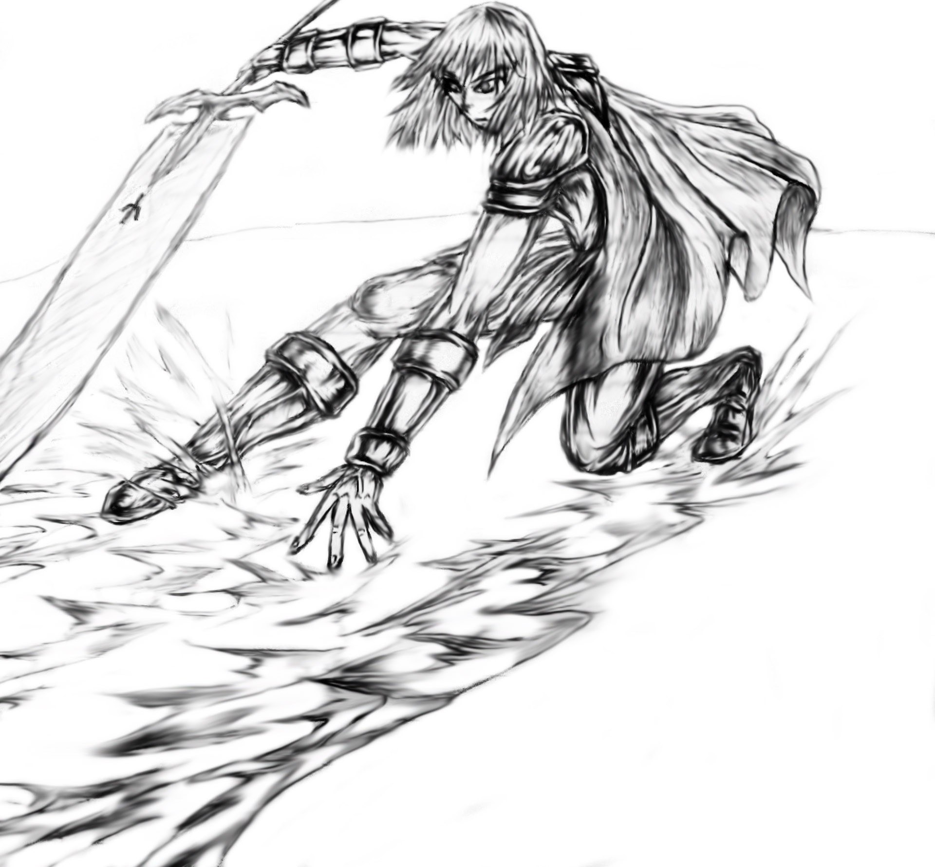 knight in battle stance