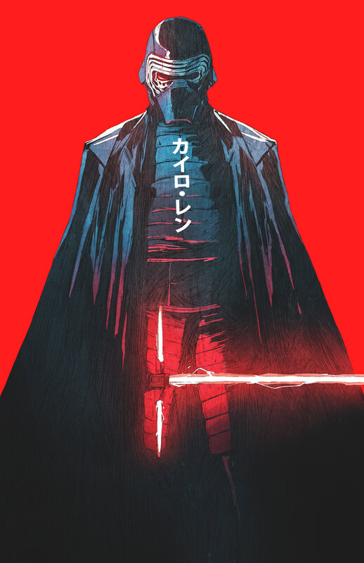 Knight in Black Armor — Red, Dramatic