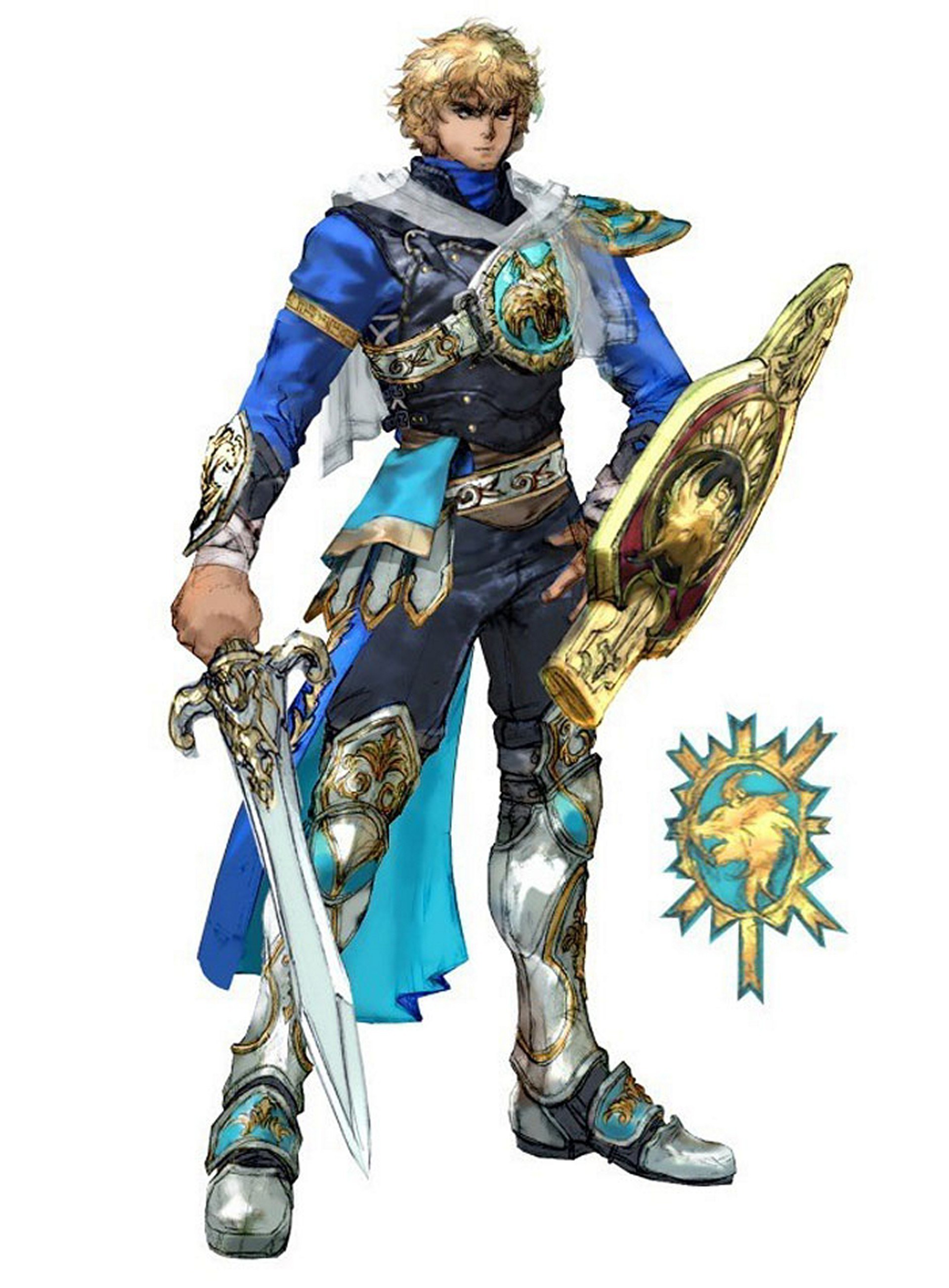 knight in blue and silver armor