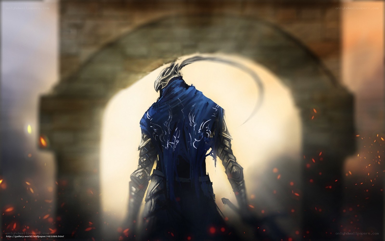 Knight in blue armor