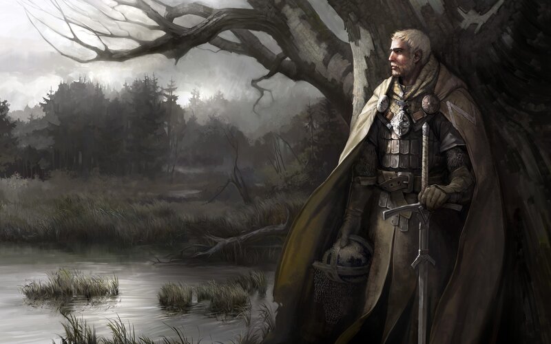Knight in Cloak — Gray