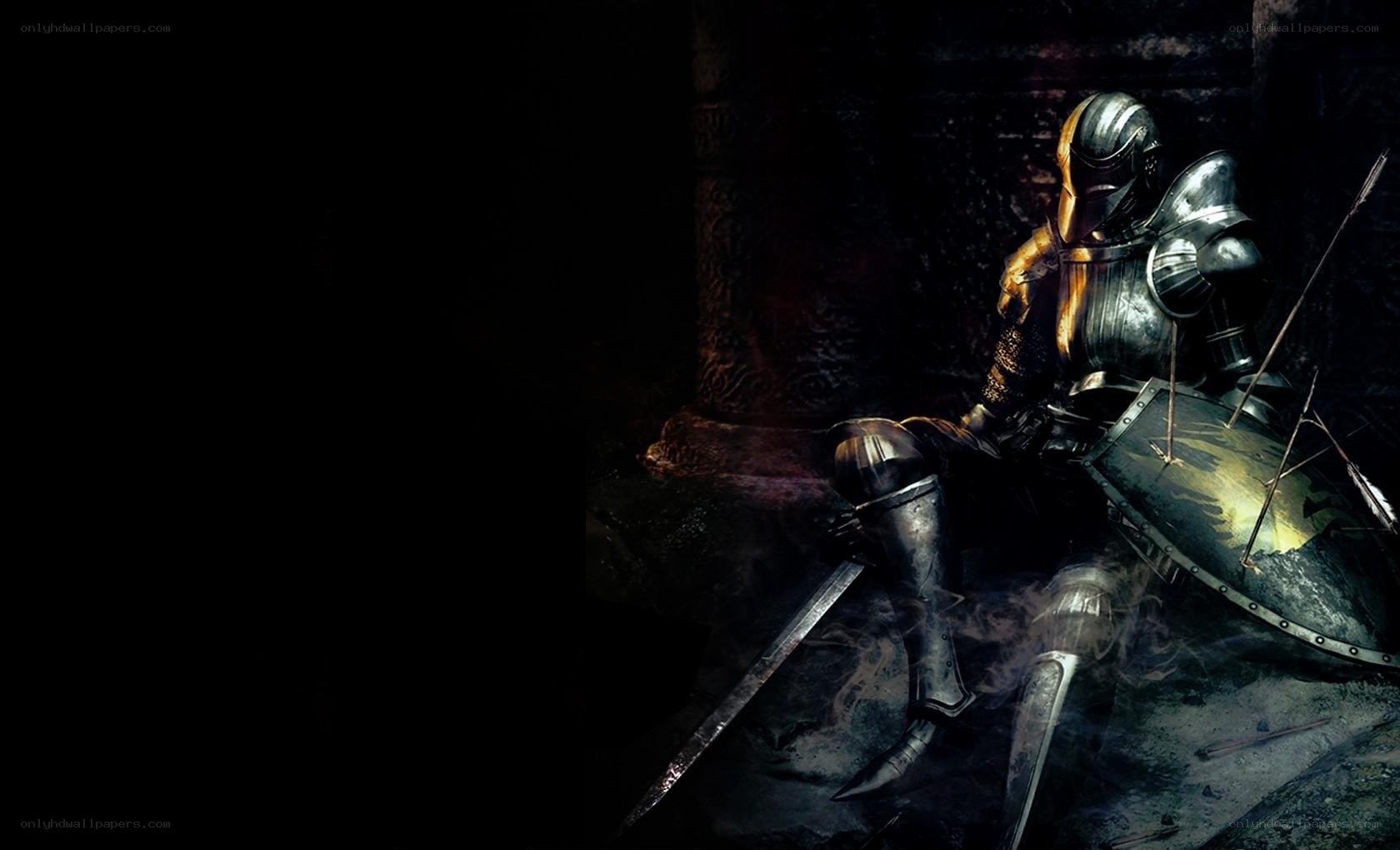 knight in dark armor
