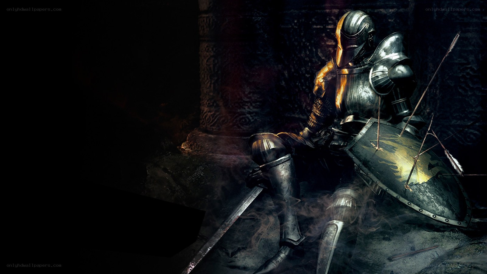 knight in dark armor
