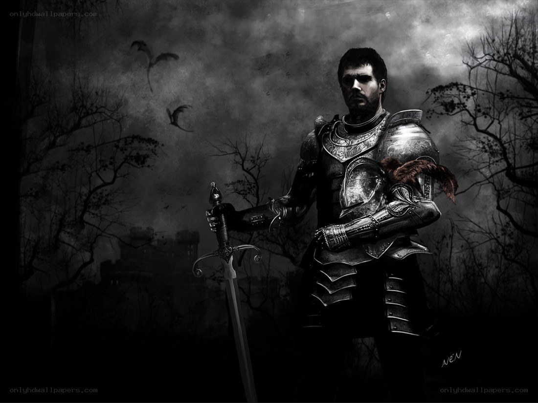 Knight in dark armor