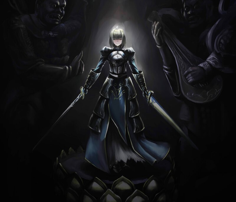 Knight in dark armor