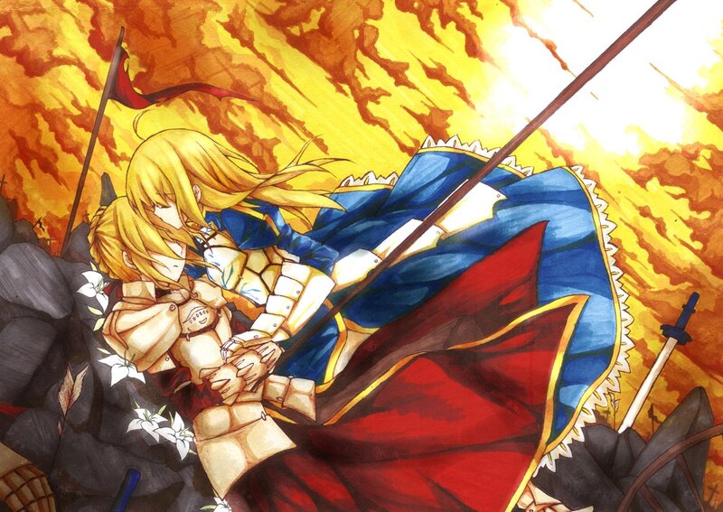 Knight in flames