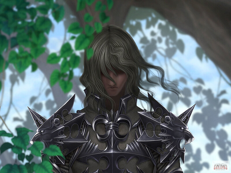 knight in forest armor