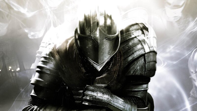 Knight in Full Armor — Black, Dramatic