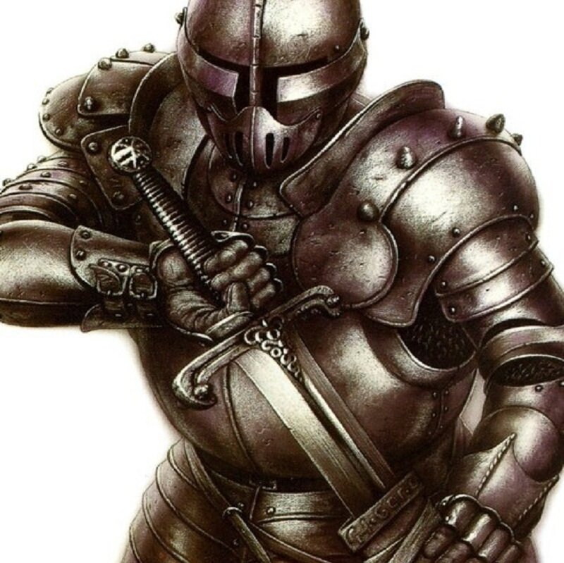 Knight in Full Armor — Brown