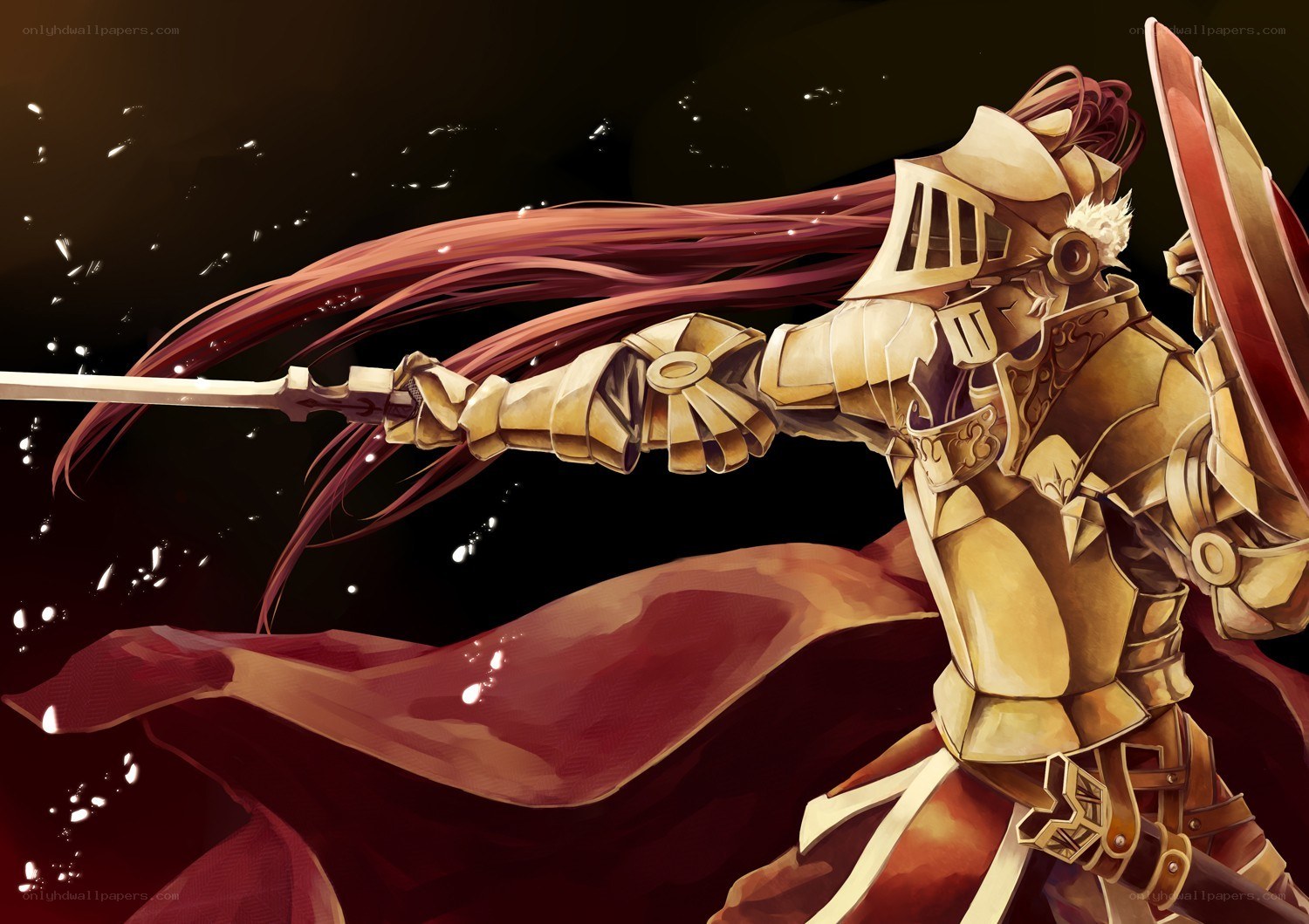 knight in golden armor