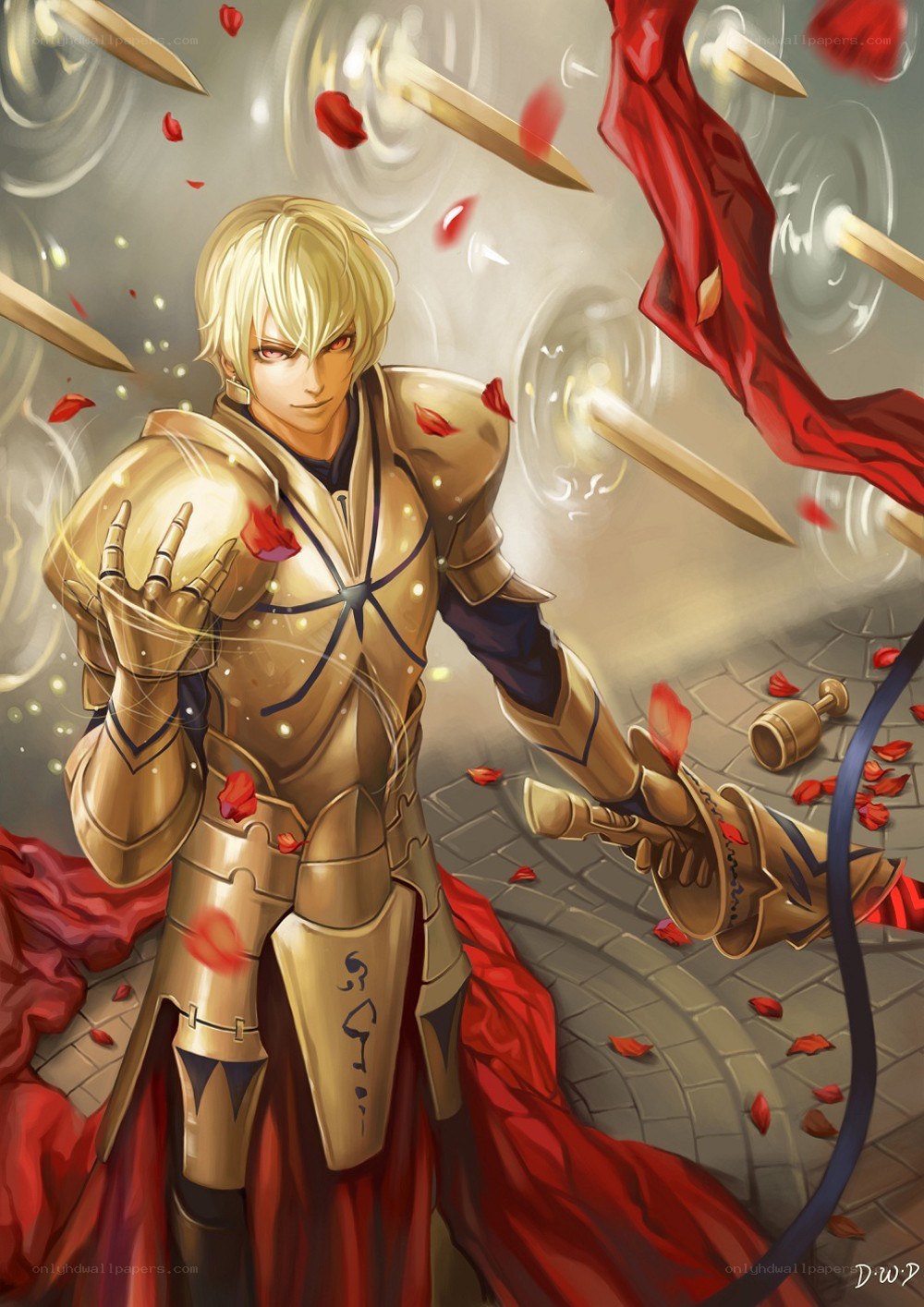Knight in golden armor