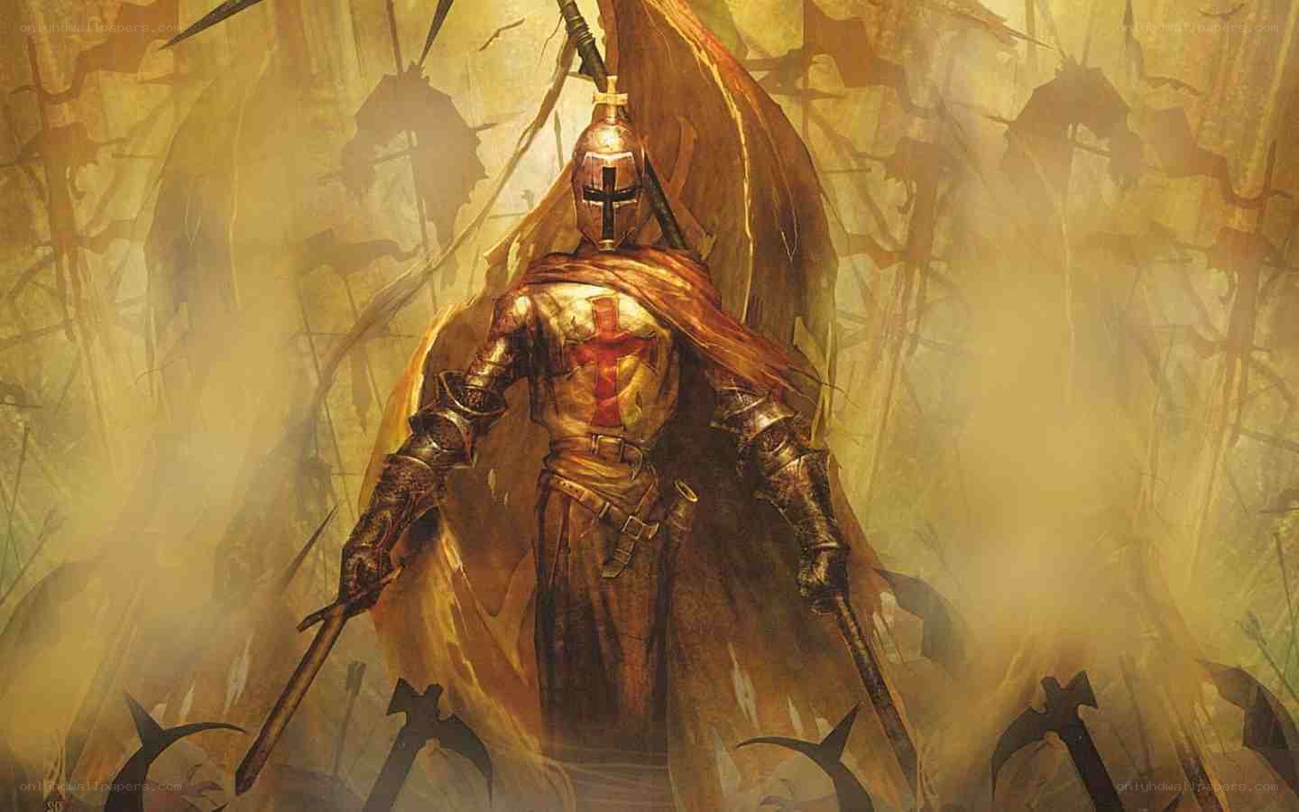 Knight in golden armor