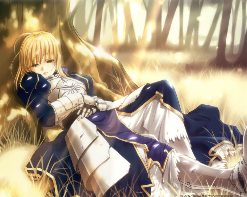 knight in golden forest