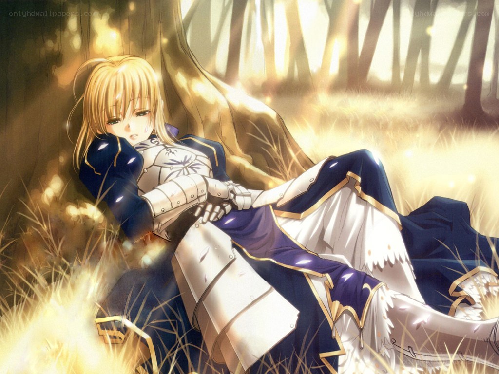 knight in golden forest