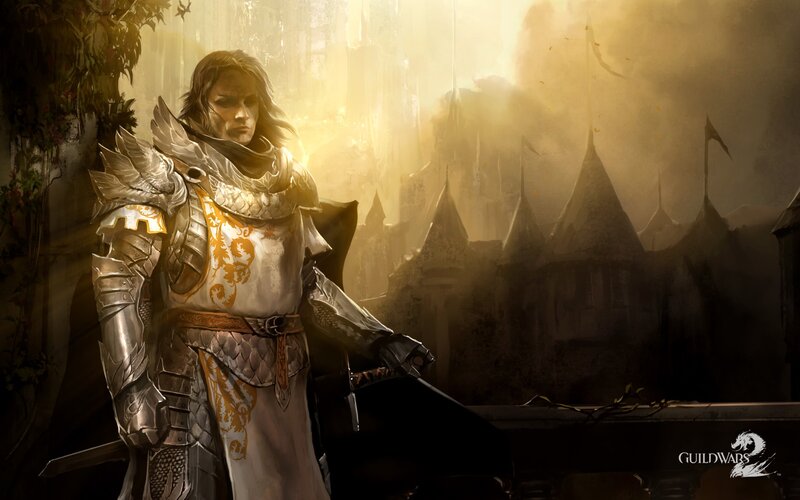 Knight in golden light
