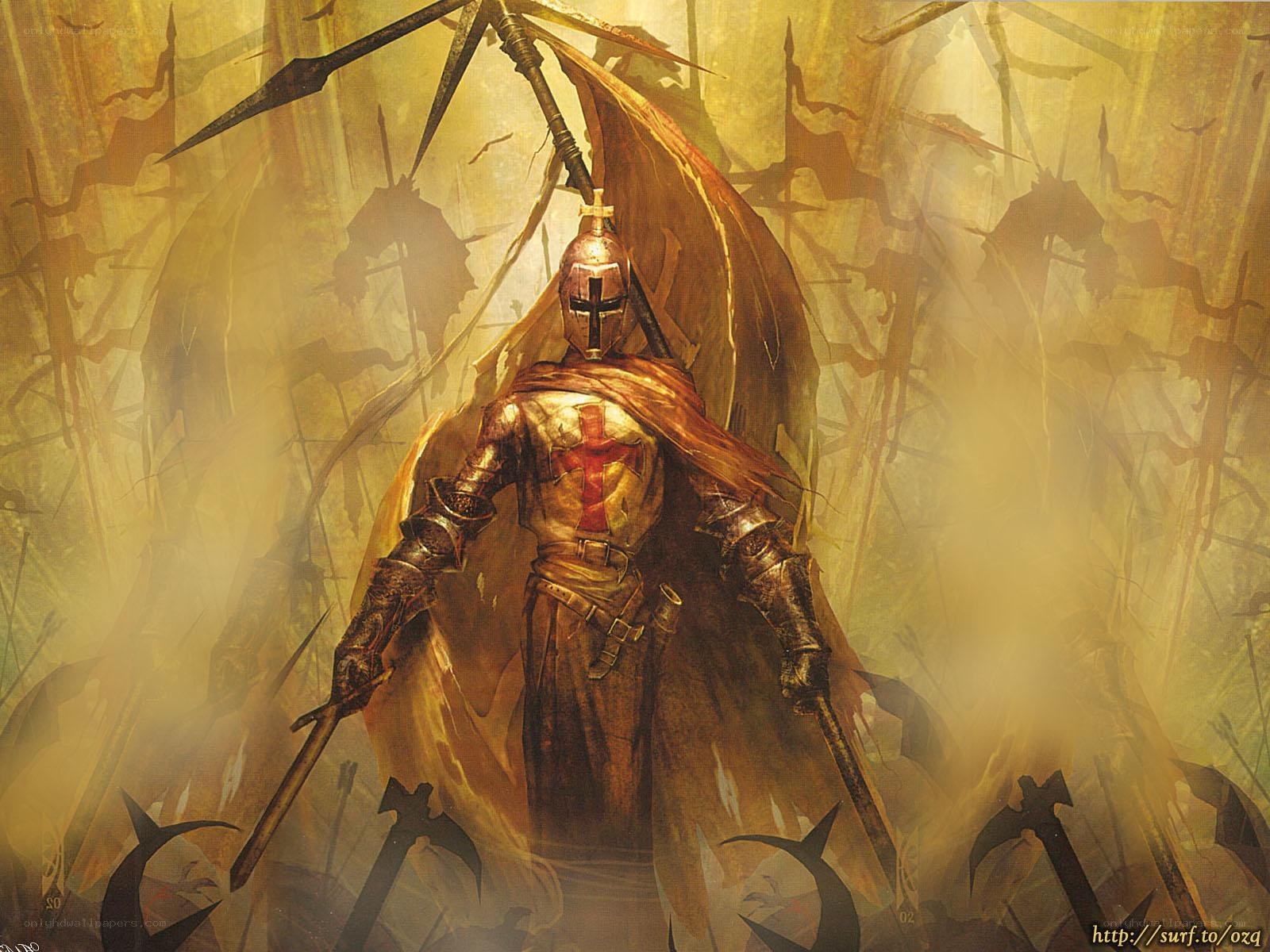 Knight in golden light