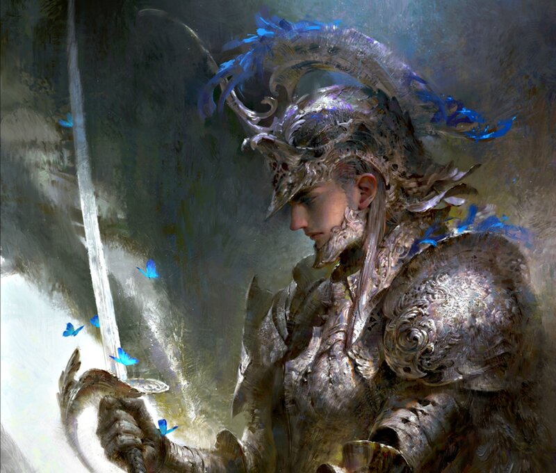 Knight in Ornate Armor — Silver