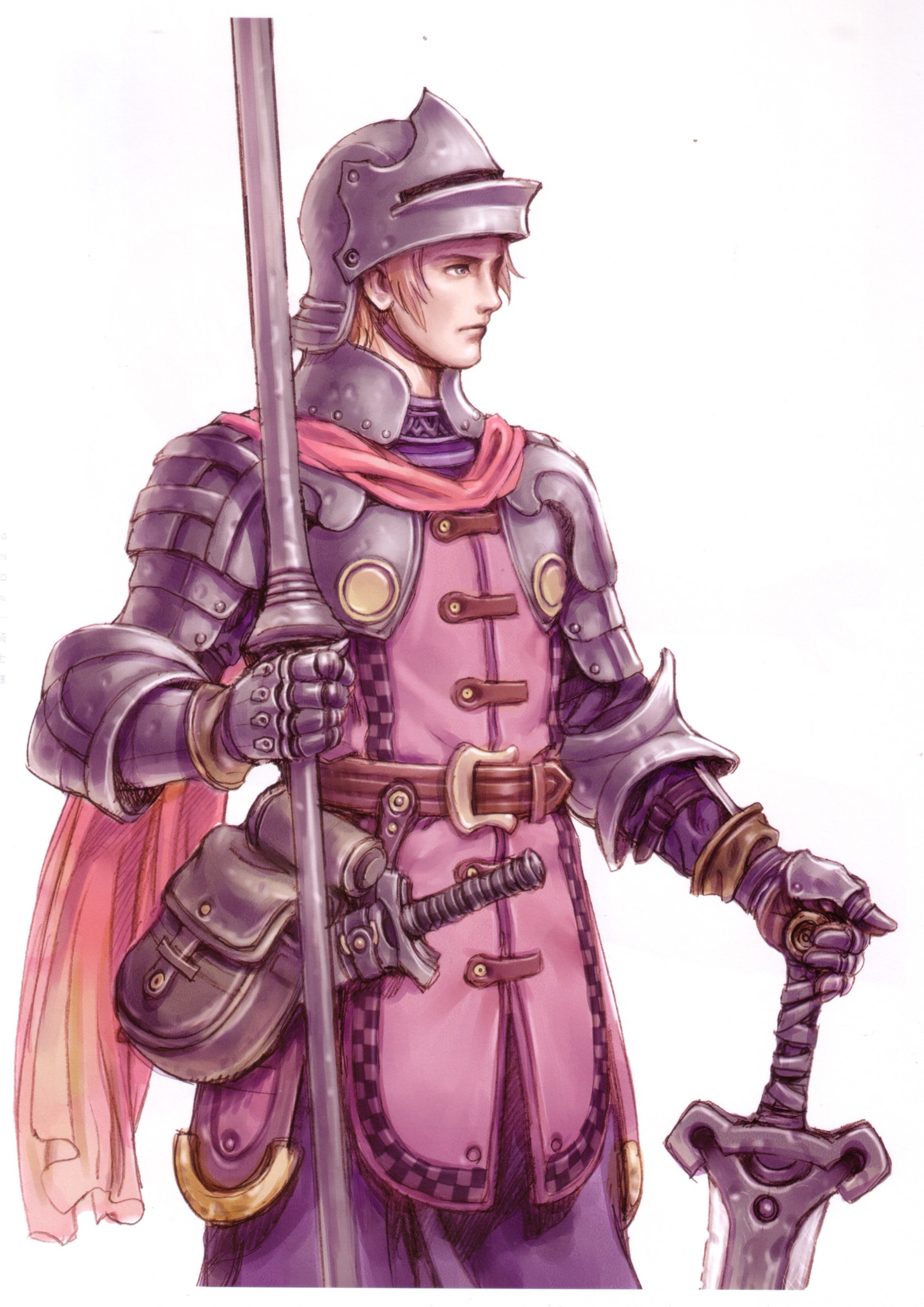 knight in purple armor
