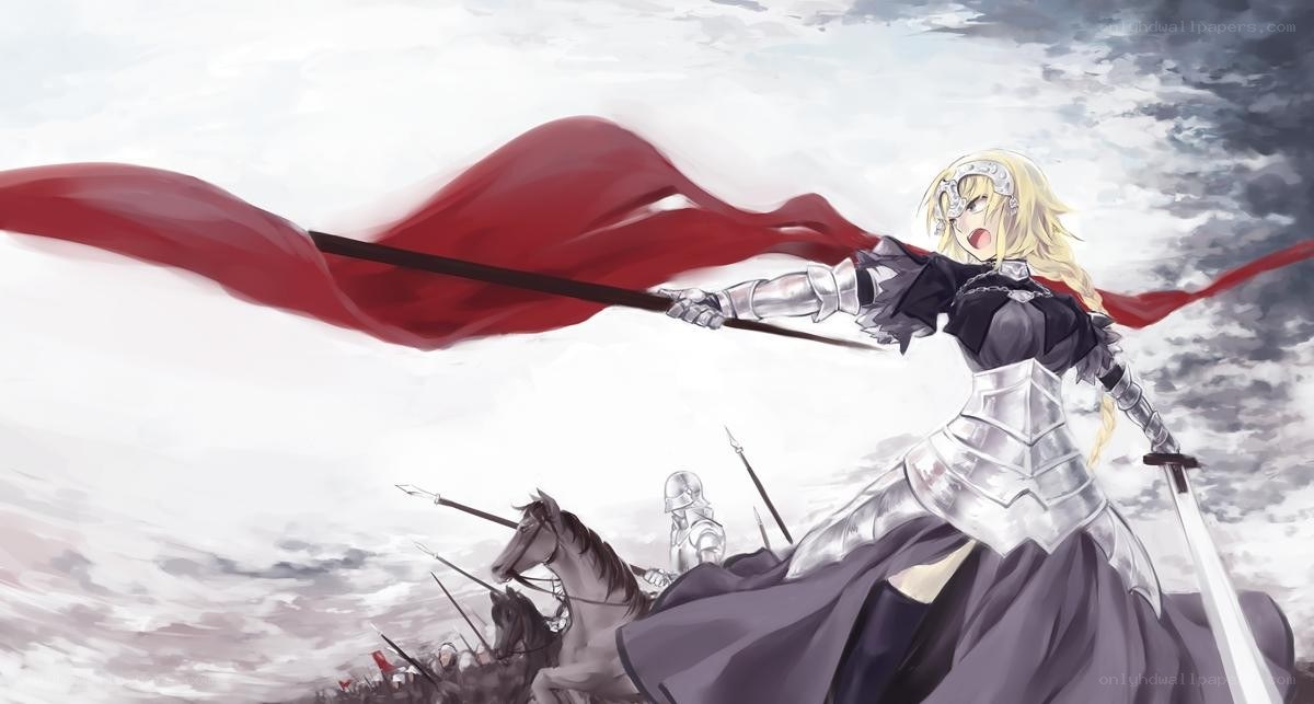 Knight in red cape charges forward