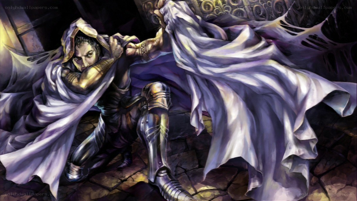 knight in white cloak
