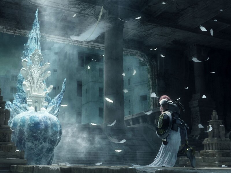 Knight Kneeling Before Ice Throne