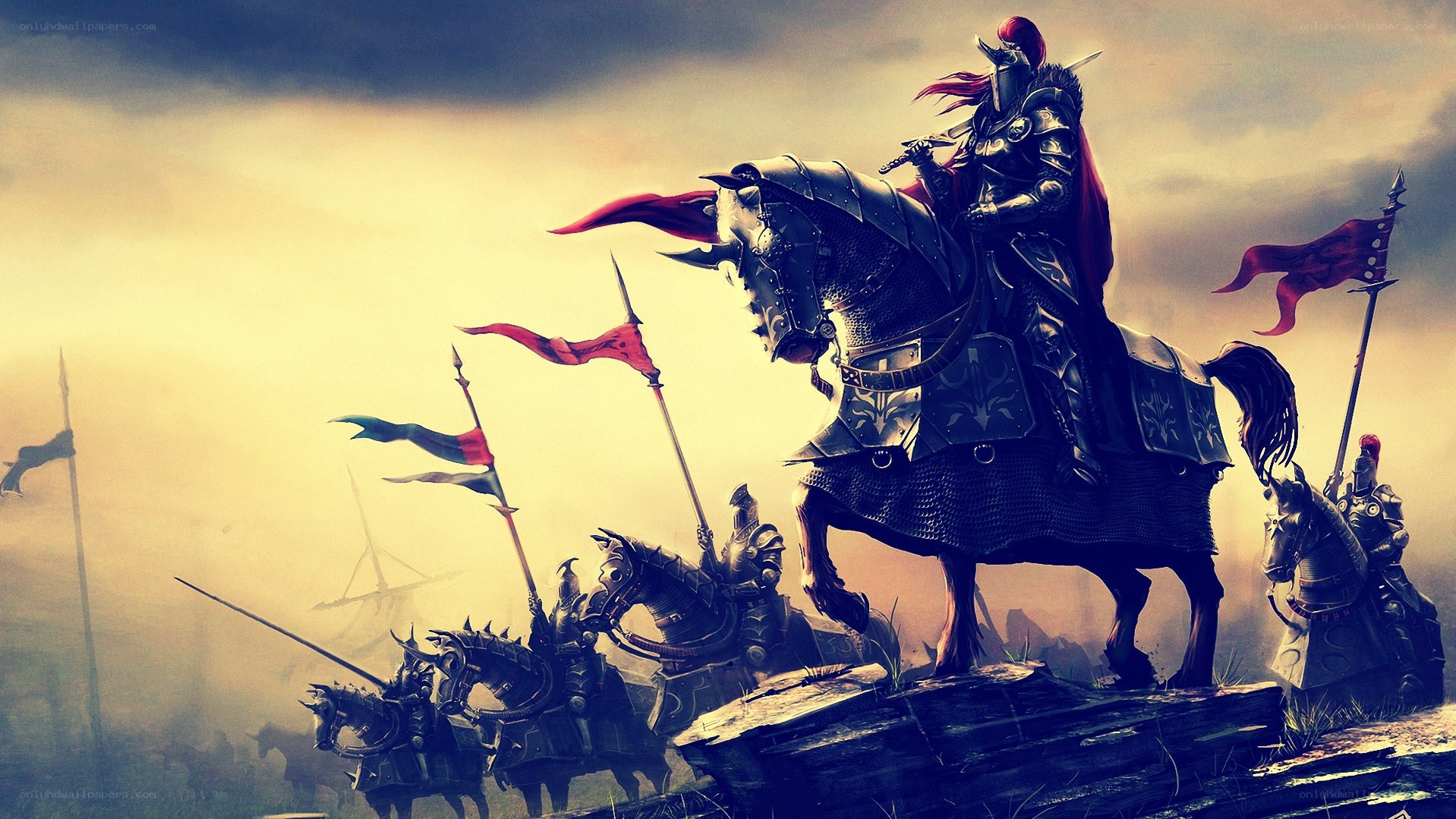 Knight on a battlefield