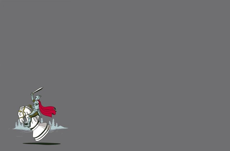 Knight on a chess piece