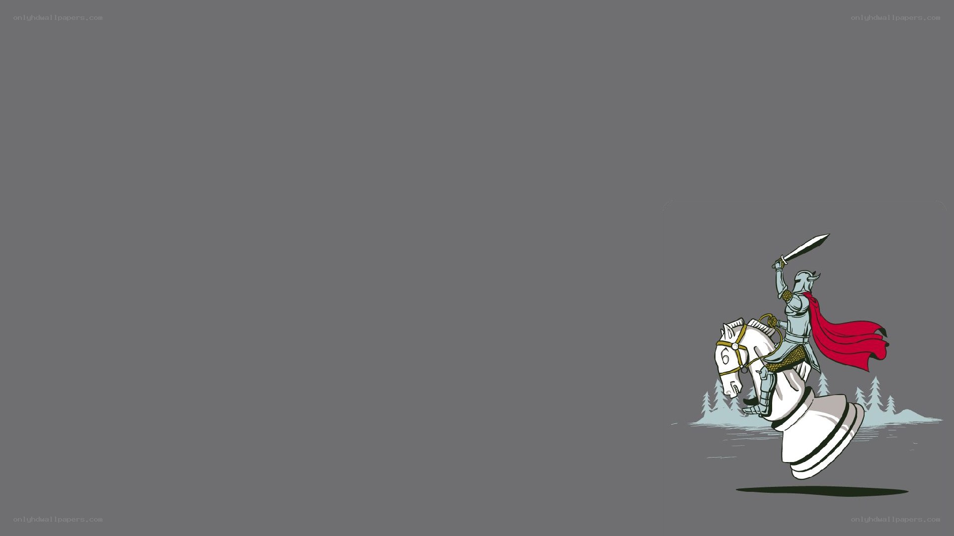 Knight on a chess piece