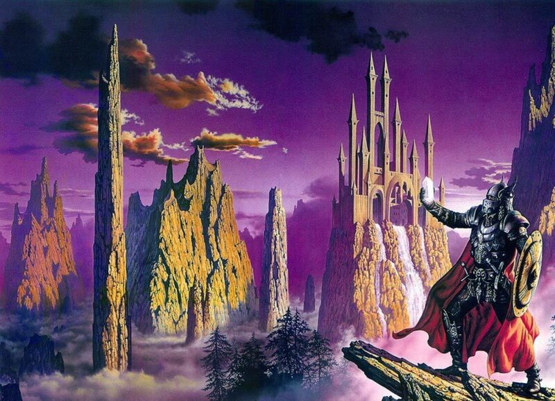 Knight on a Cliff — Purple