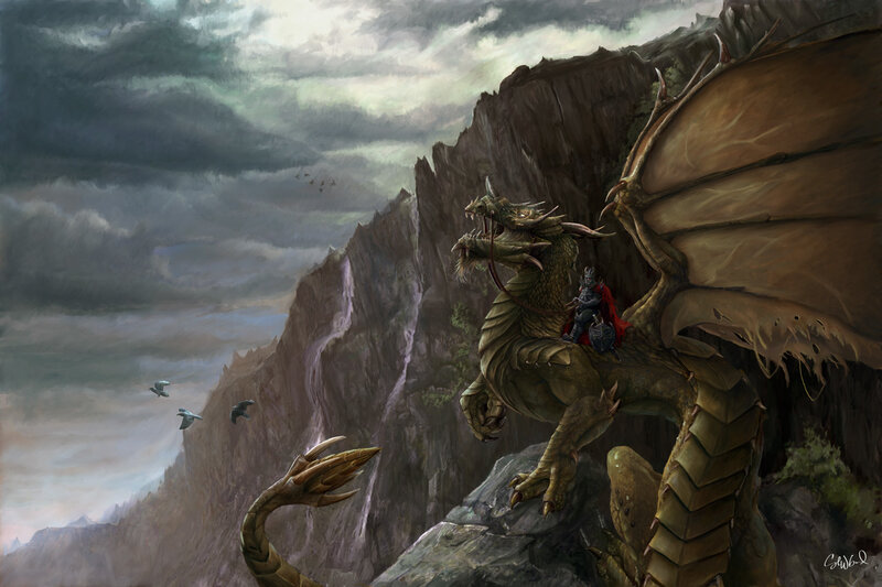 Knight on a dragon's back