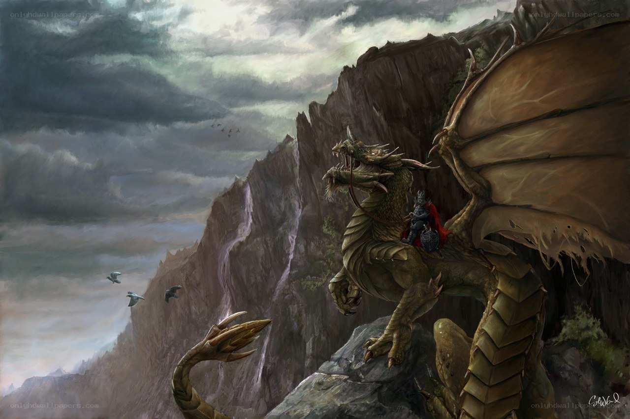Knight on a dragon's back