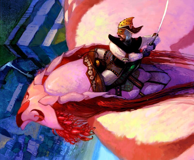 Knight on a giant bird