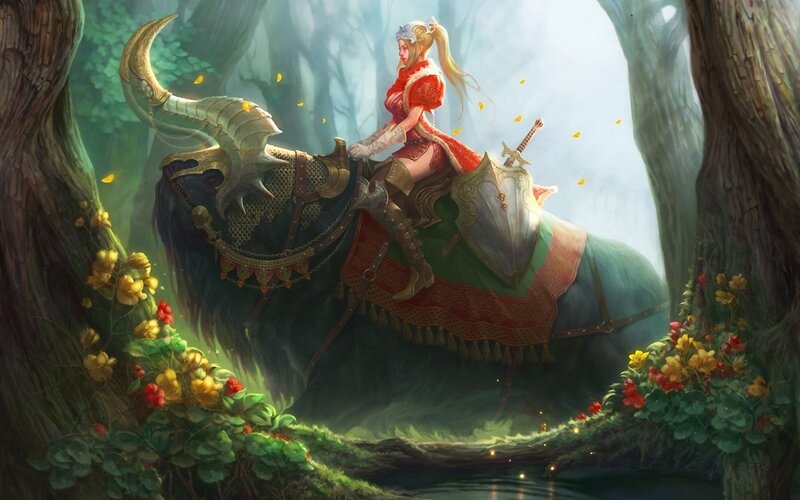 Knight on a horned beast