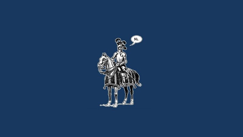 Knight on a Horse — Blue, Humorous