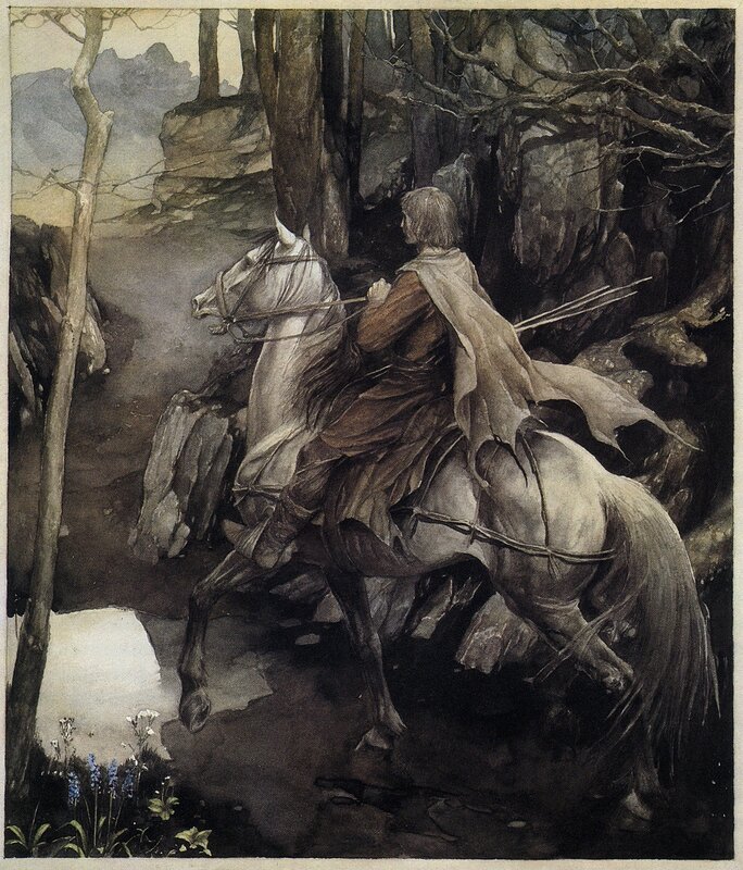 Knight on a Horse — Brown, Dramatic, Illustration