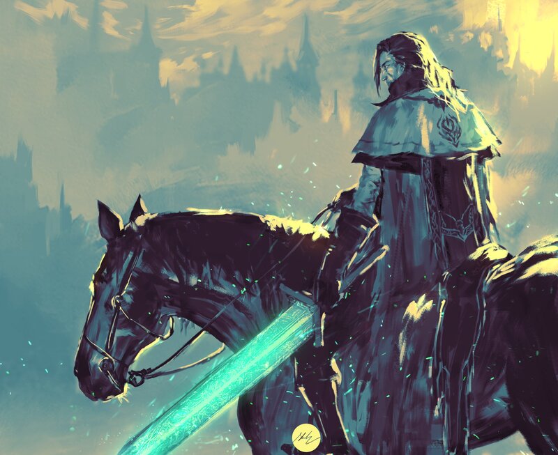 Knight on a Horse — Green