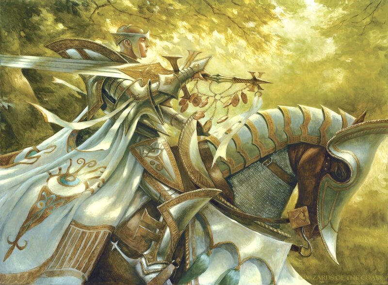 Knight on a horse with sword