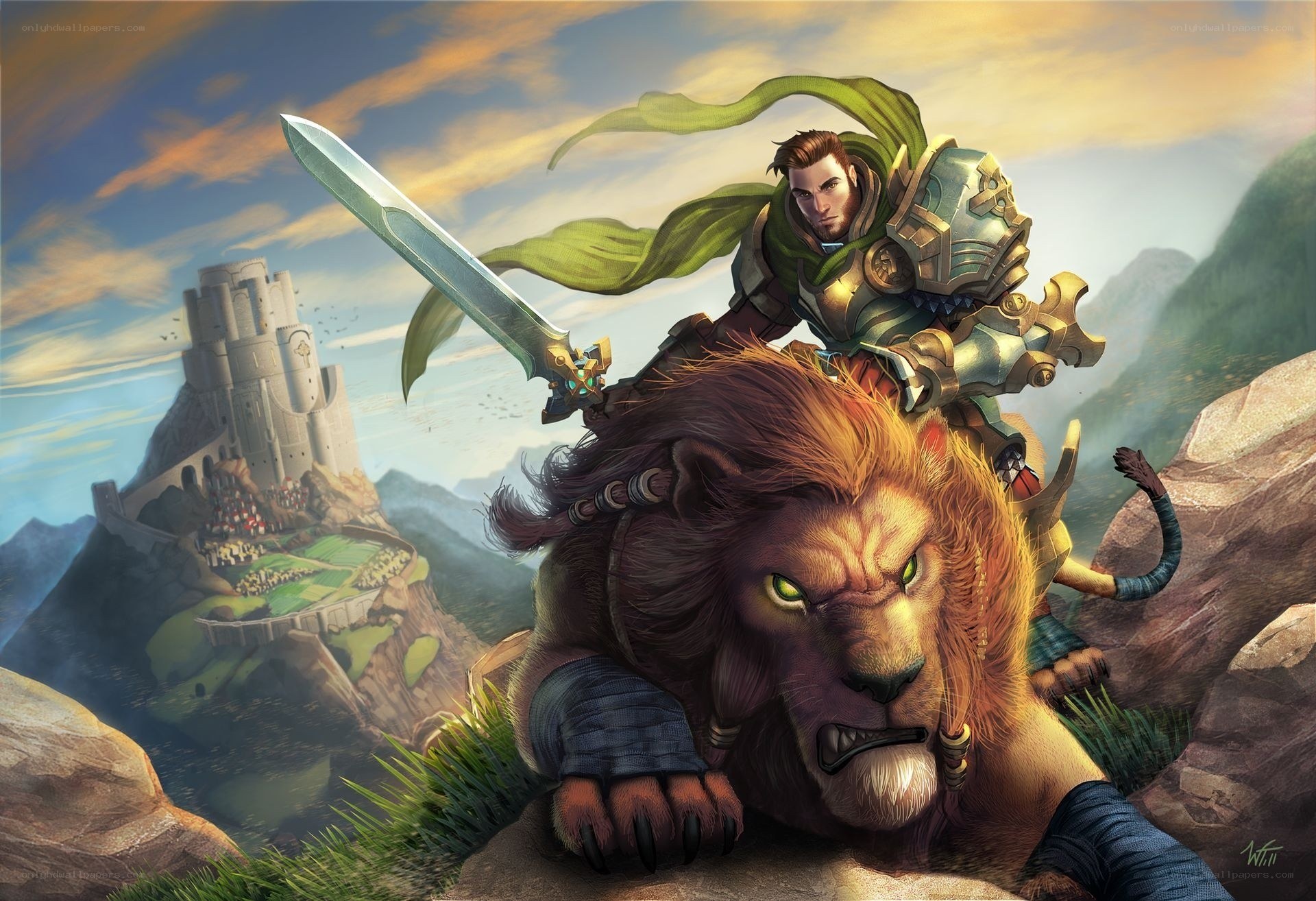 Knight on a lion mount