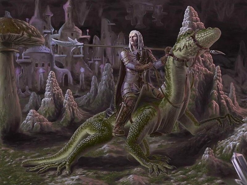 Knight on a lizard mount
