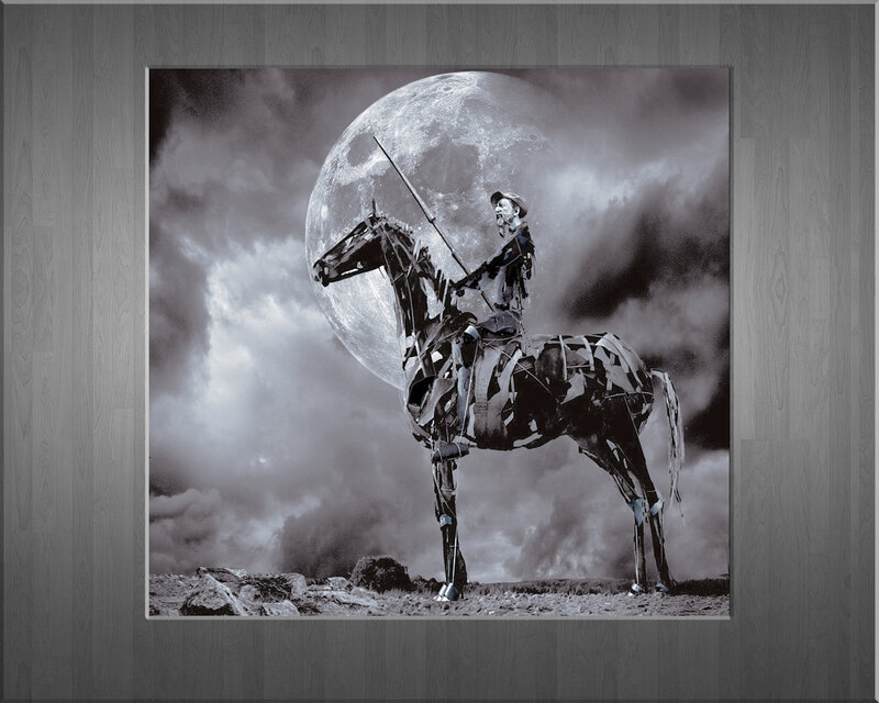 Knight on a mechanical horse