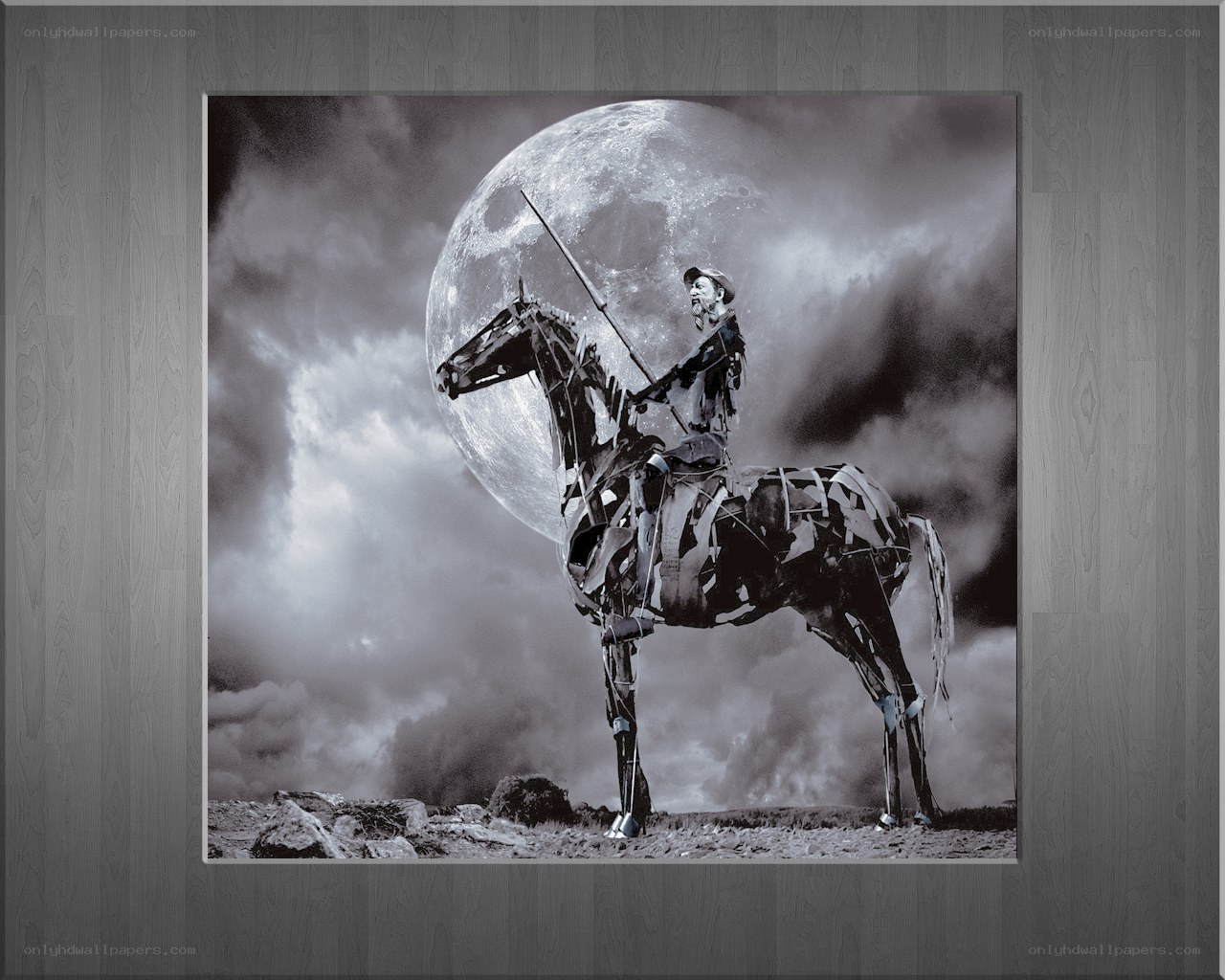 Knight on a mechanical horse