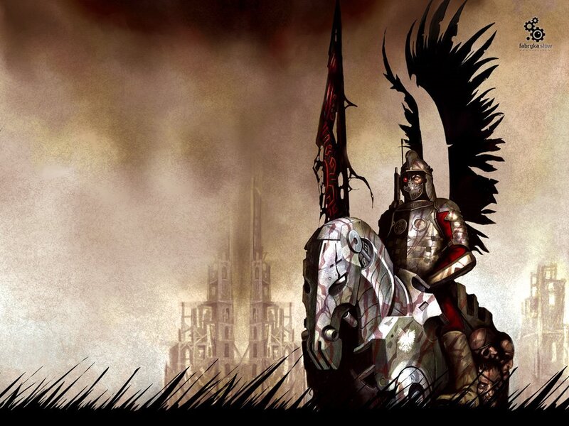 Knight on a mechanical horse