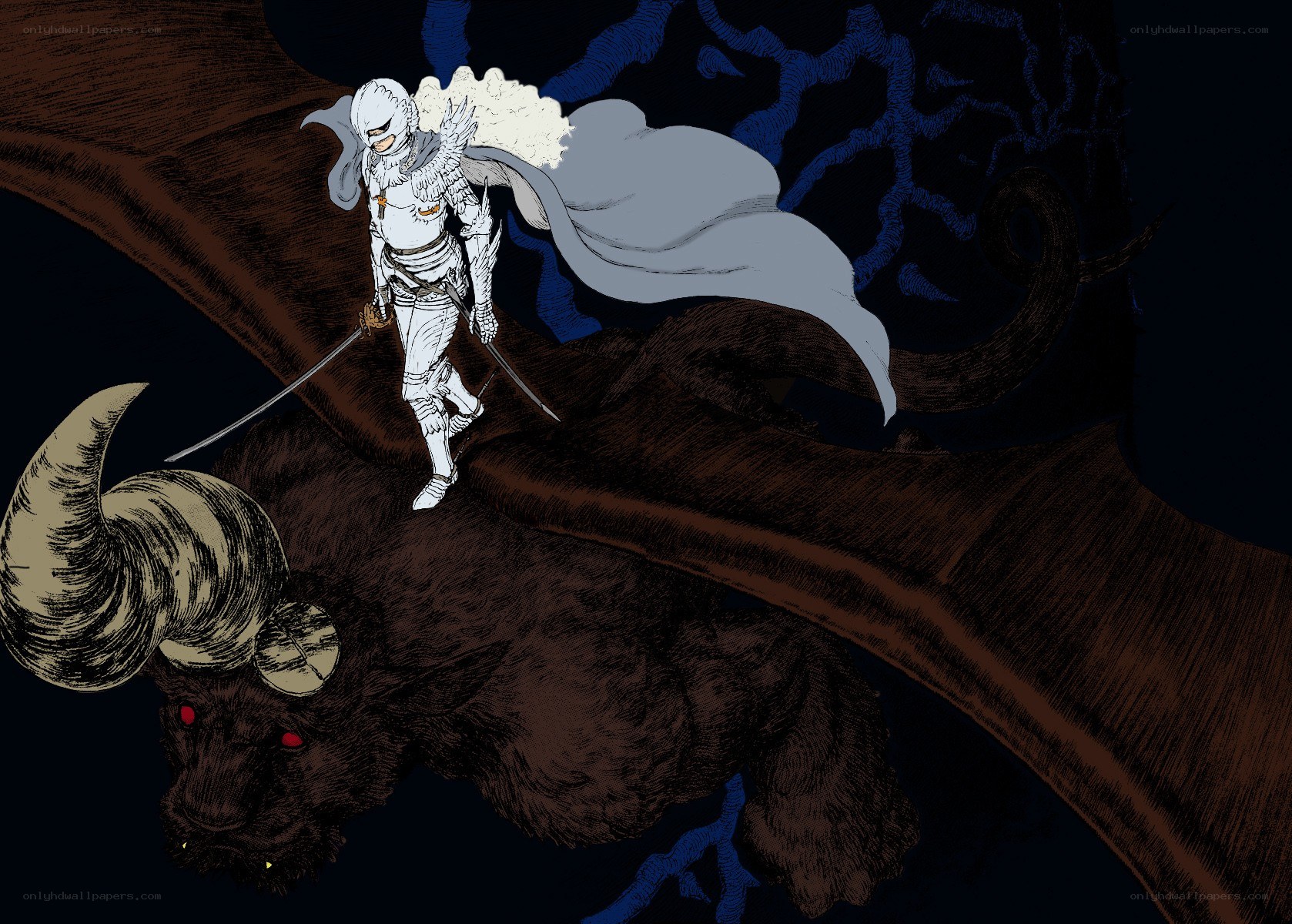 Knight on a monster's back