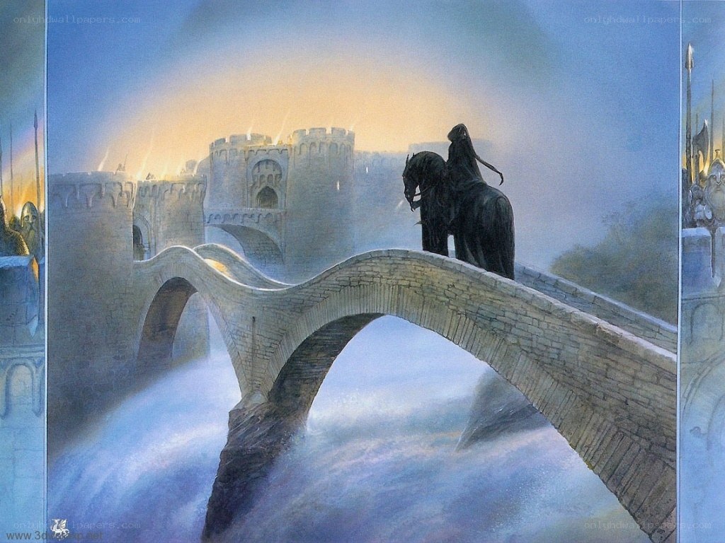 Knight on a stone bridge