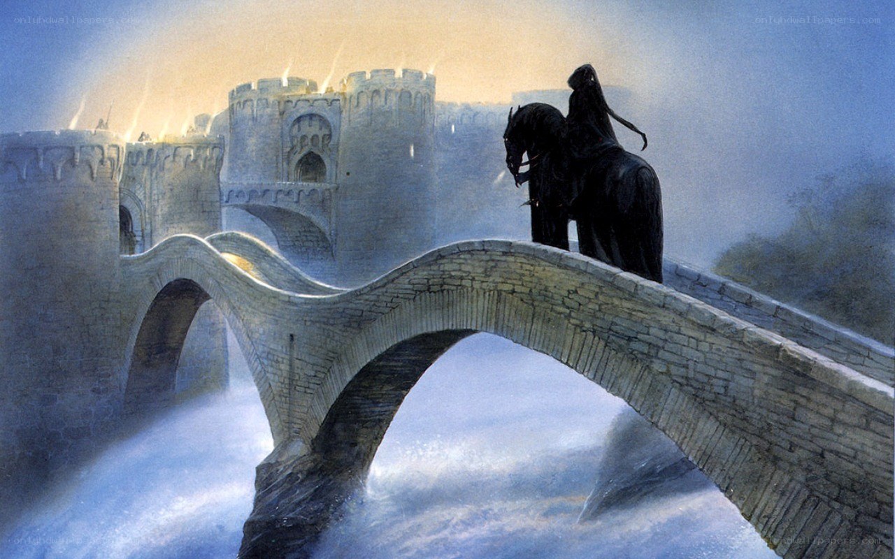 Knight on a stone bridge