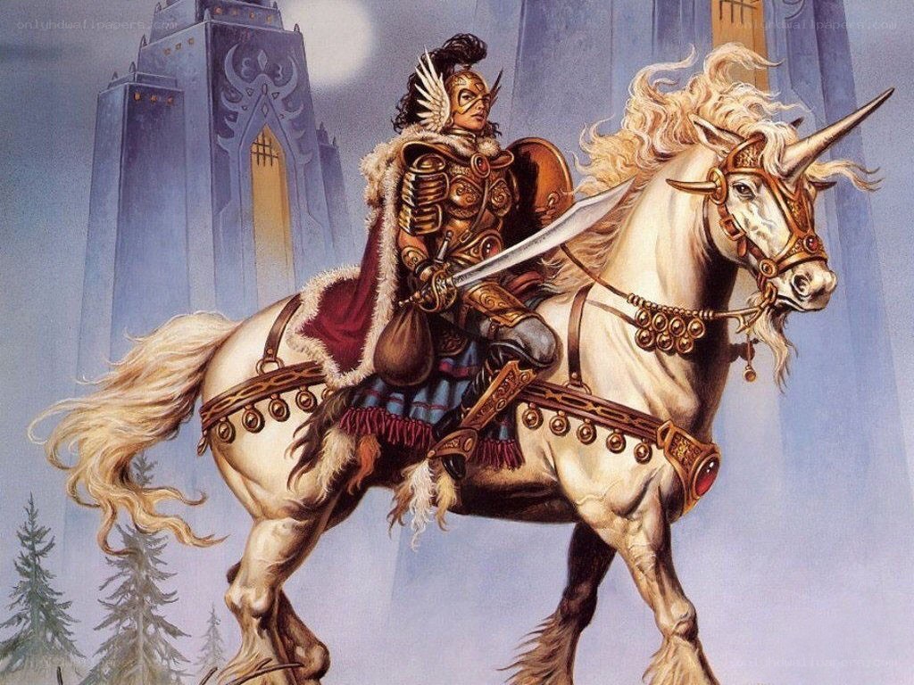 Knight on a unicorn